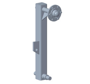 Left Hand Spindle with Hub for Pull Hitch Assembly on Case DMI Toolbar