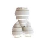 Y Divider - 3/8" QC x 1/4" QC x 1/4" QC - Polypropylene