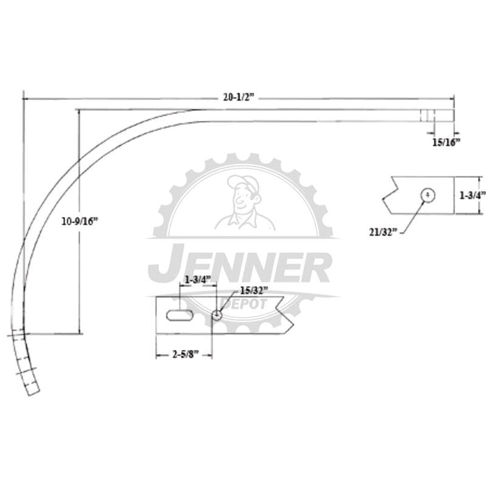 Field Cultivator Shank 13" Clearance
