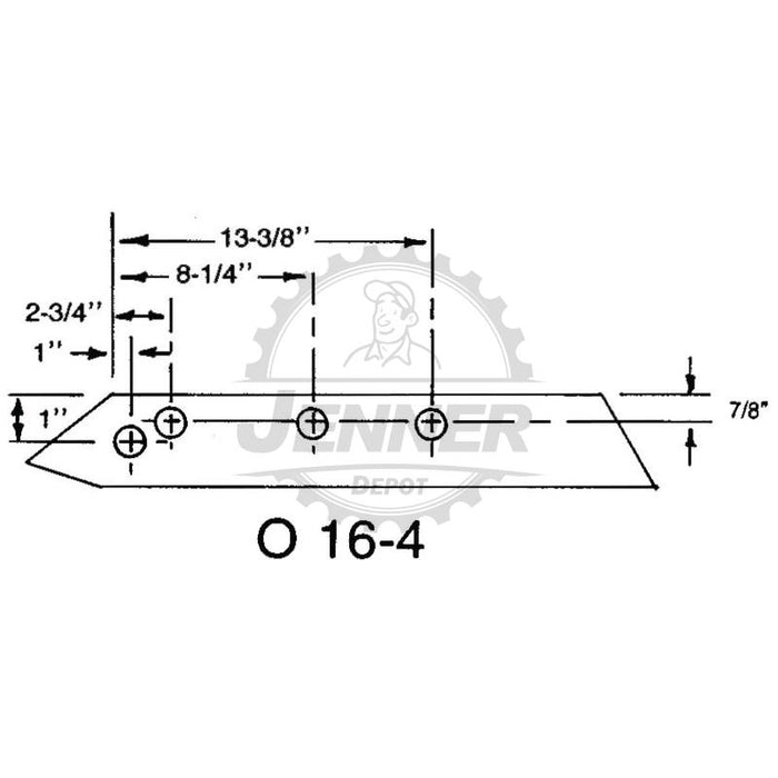 14" Deep Suck Plow Share 4 Bolt