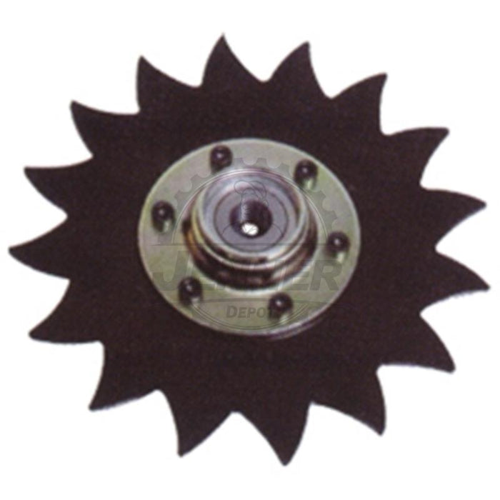 Notched Covering Disc for Planters