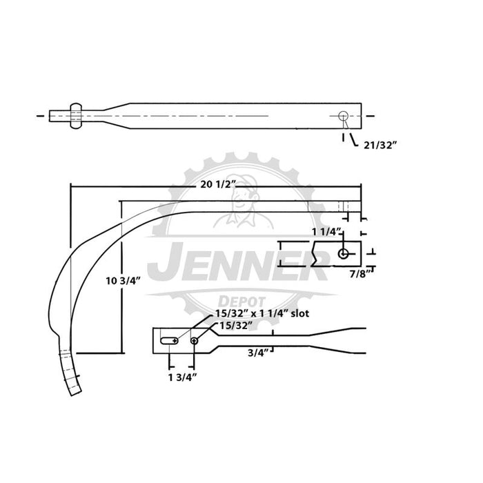 Cultivator Shank 13" Clearance