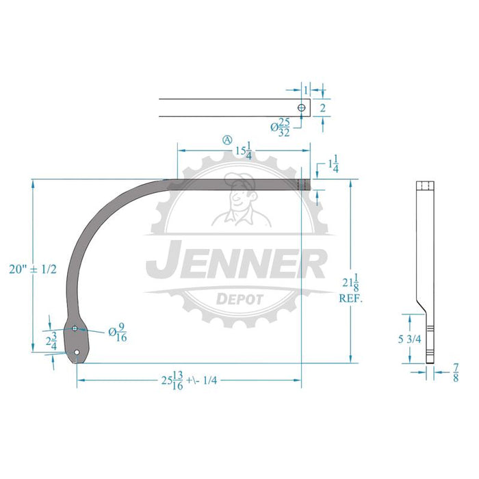 Flat Spring Shank with Pin