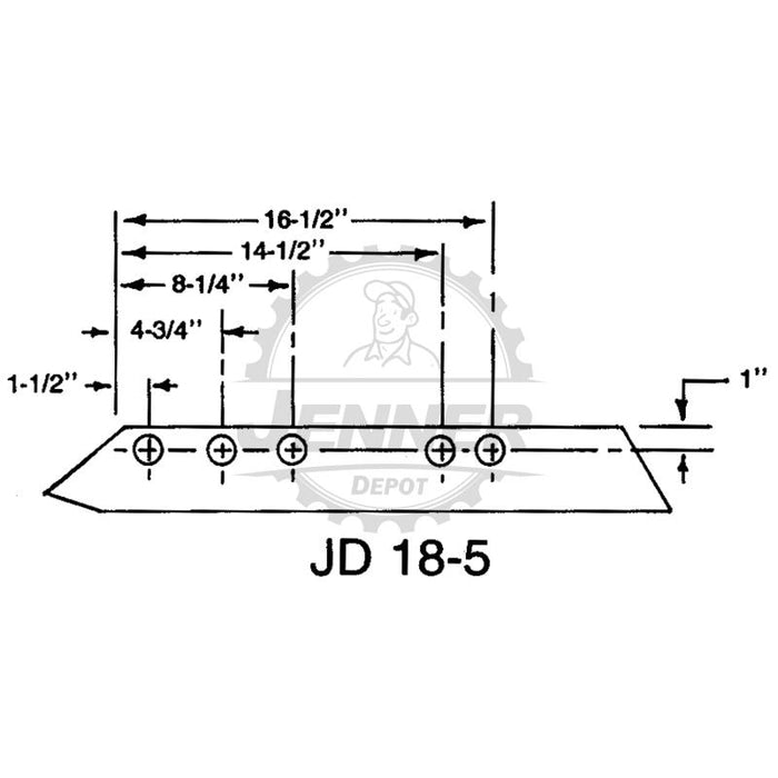 18" 5 Bolt Plow Share