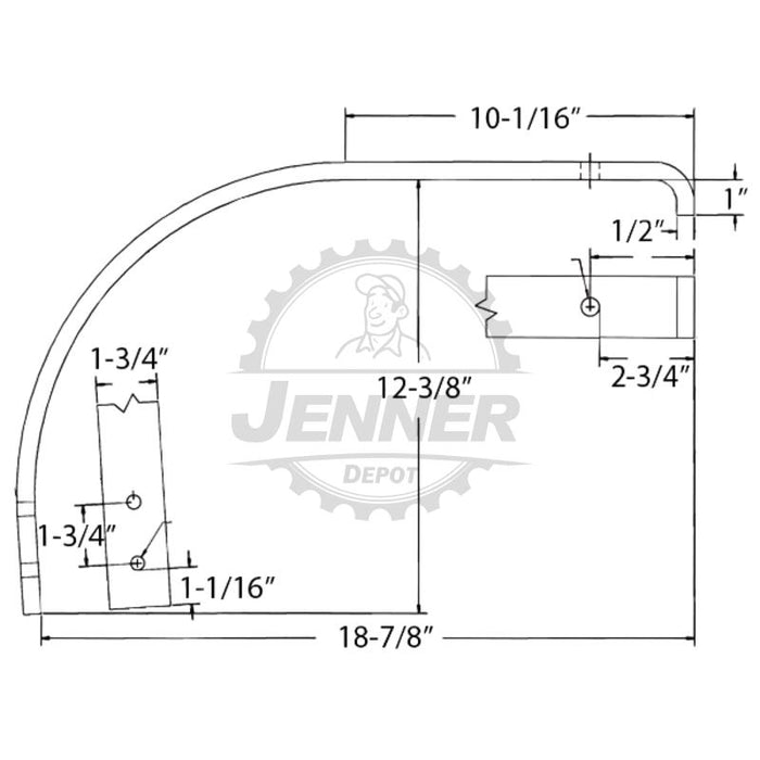 Field Cultivator Shank 1/2" Thick