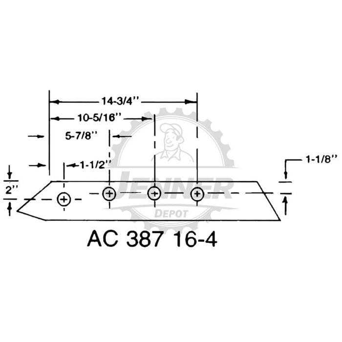 16" AC 387 Plow Share