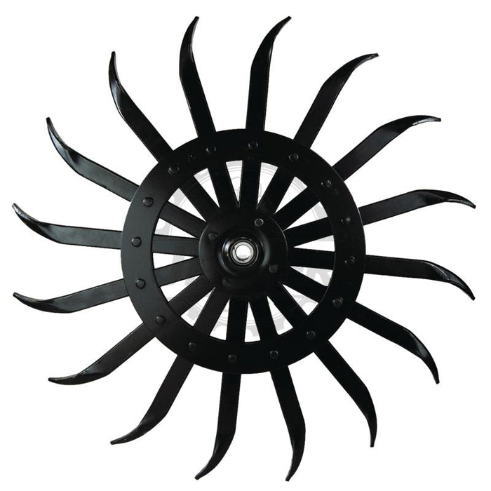 21" Black Rotary Hoe Wheel