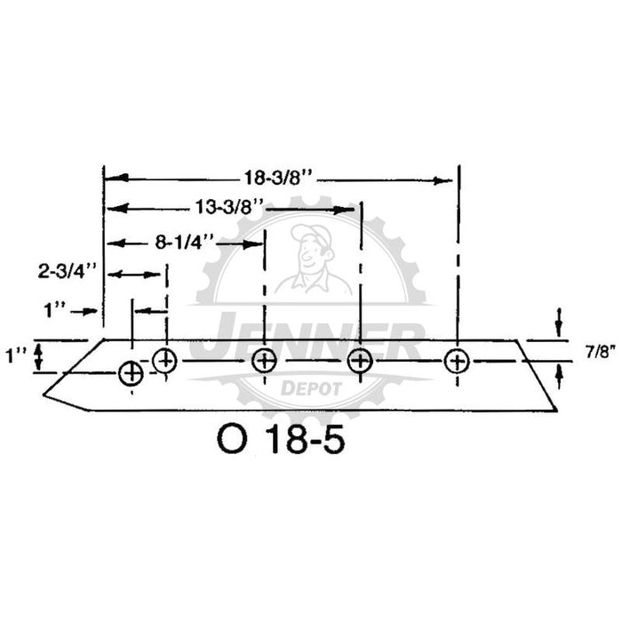 18" Hardfaced 5 Bolt Plow Share