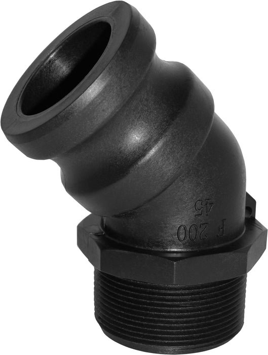 Cam Lock (F45) 45 Degree 2" Male Adapter x 2" Male NPT
