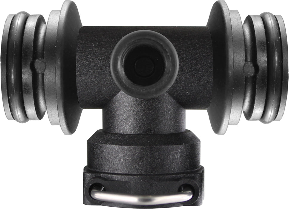 Fitting  - ORS Male x ORS Male x ORS Female- Tee with 1/4" NPT