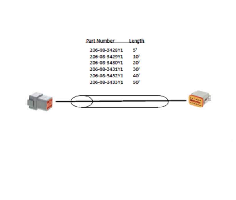 12-Pin - 30' Deutsch Extension Cable