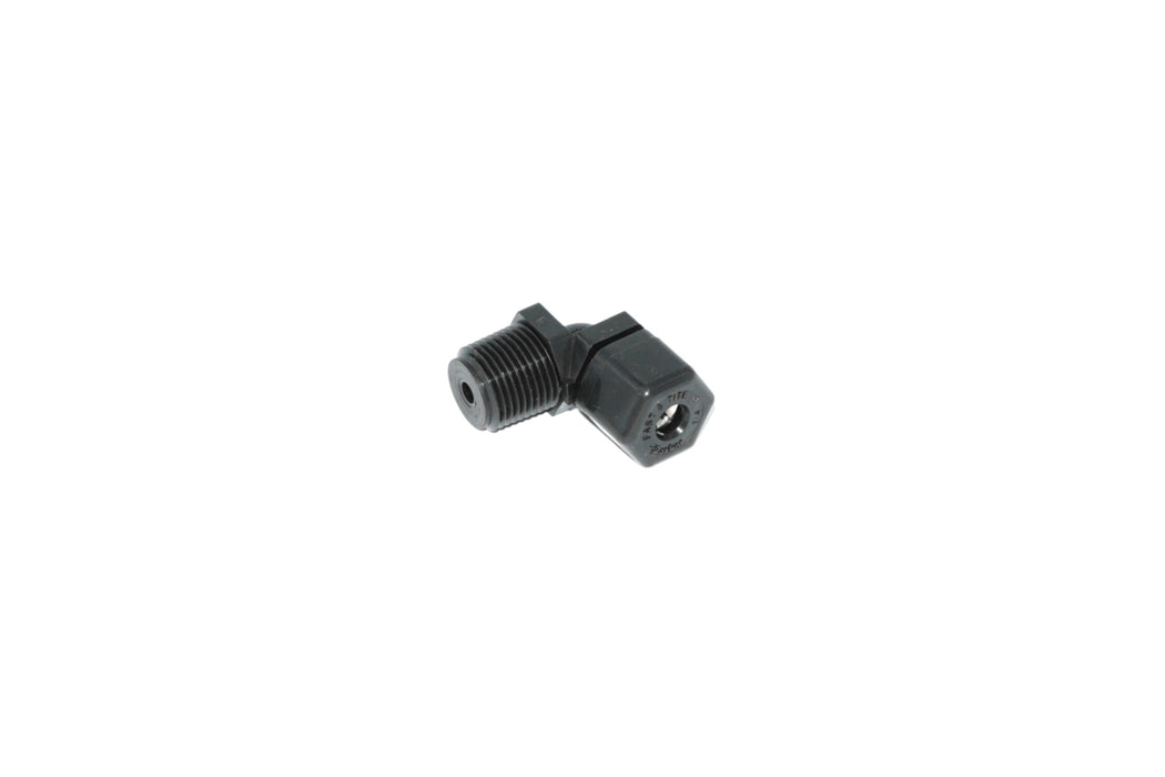 HDPP Elbow, 3/8" NPT x 1/4", High-Density Polypropylene