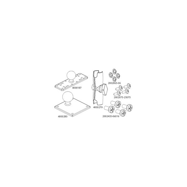 RAM 2461U Base - 75mm with 1.5" Ball