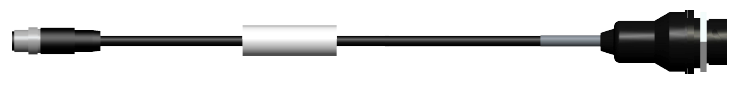 Cable - InCommand Ethernet - M12 to RJ45 Receptacle - 12'