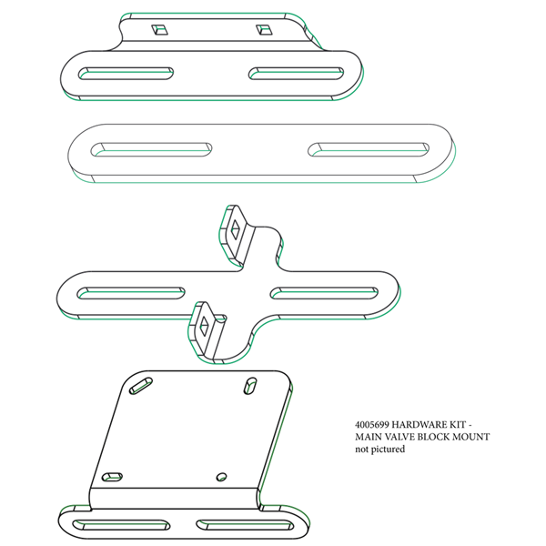 Bracket Kit - Main Downforce Valve Block Mount