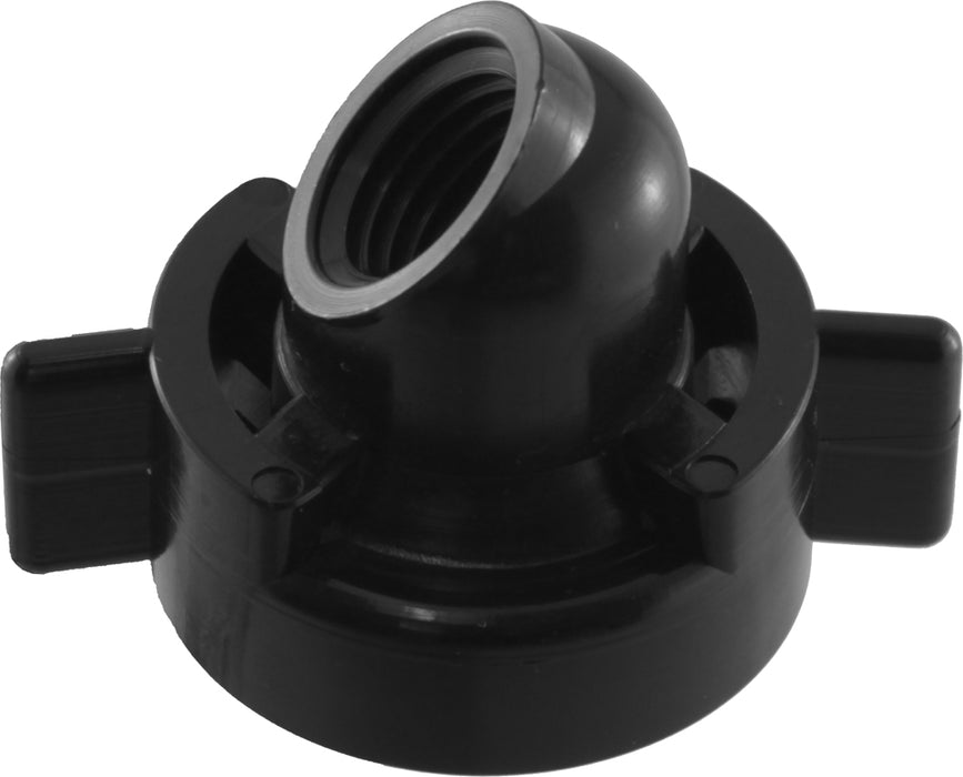 Rl Cap Assembly- 1/4" NPT F, 45° - Black, with  Adapter and FKM O-Ring