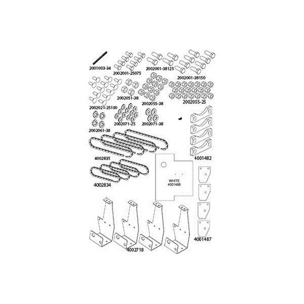 4 Row Clutch Installation Kit - White Planter