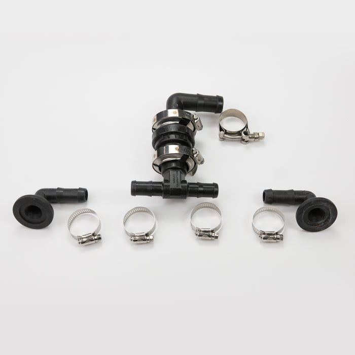 Kit, Dual 90 deg flange fittings w/ Check Valve