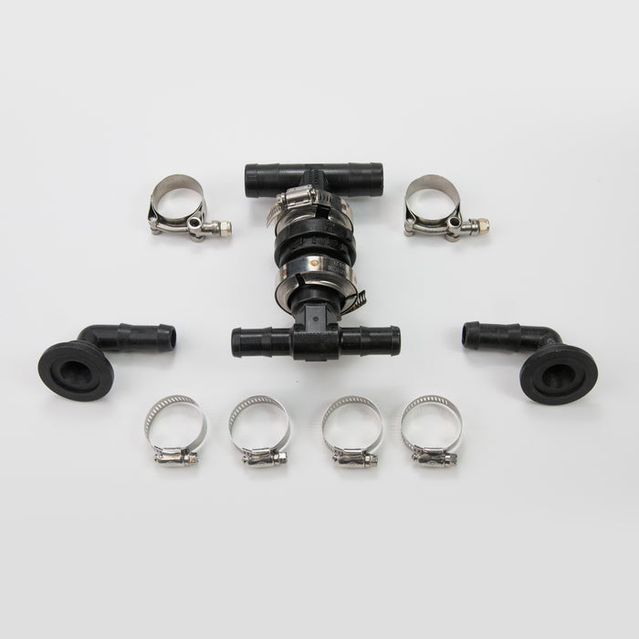Kit, Dual 90 deg flange fittings w/ Check Valve Tee (Center Fed)