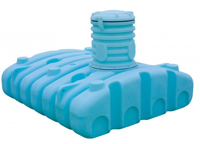 1000 Gallon Aquifer Low-Profile Cistern Tank with 28" Ground Access Assembly
