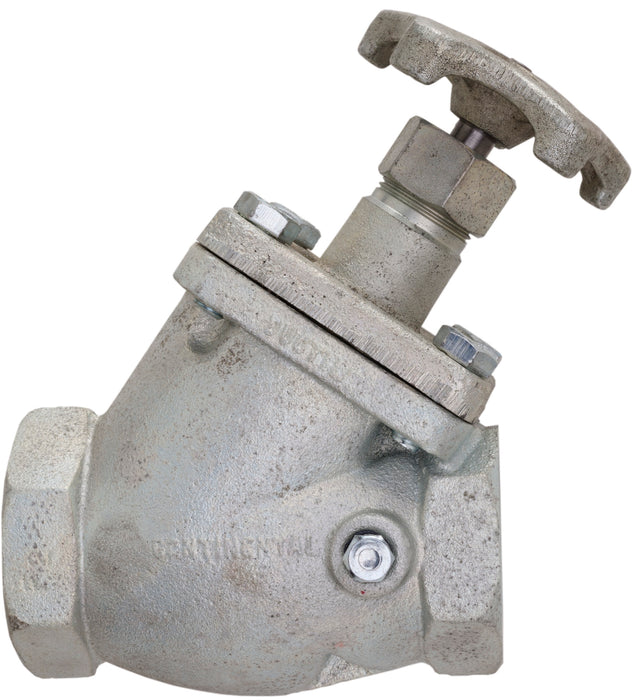 Globe Valve 2" Female Pipe Thread  x  1/4" Female Pipe Thread Plugged