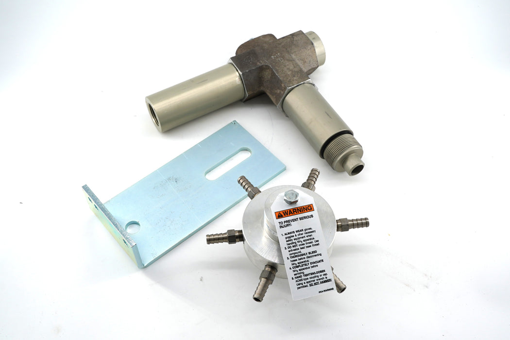 New Jumbo 360 Manifold 6 Outlet T with 1132 Stainless Steel-234 3/8
