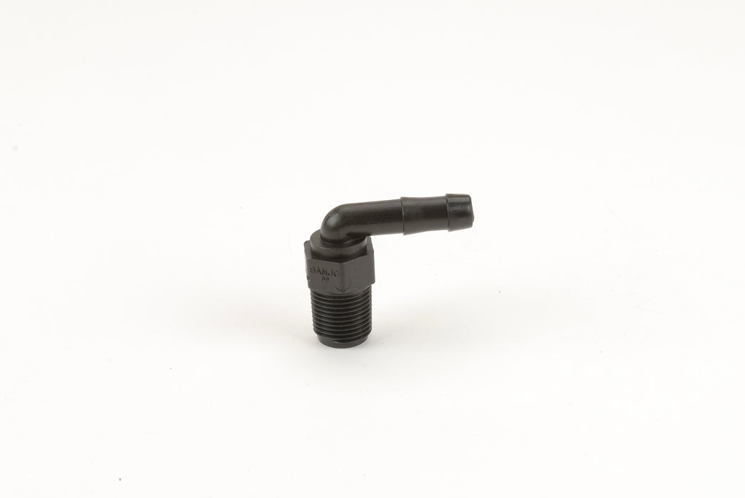 3/8" Male NPT x 3/8" 90° Hose Barb