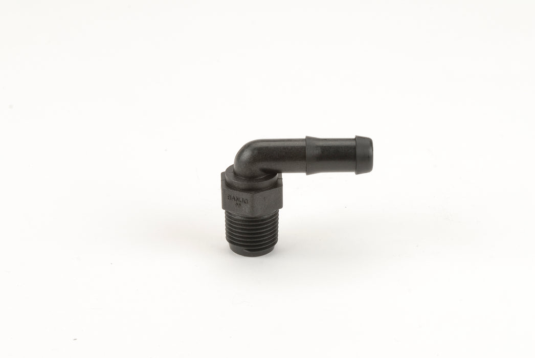 ½" Male Thread x ½" 90° Hose