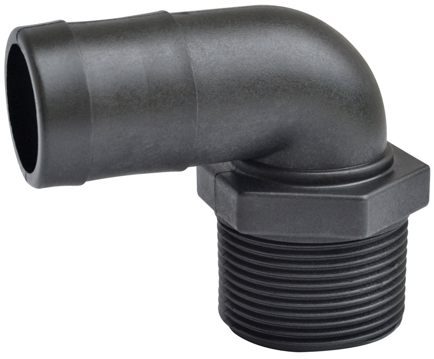 Elbow 3/4" Male NPT x 1" Hose Barb