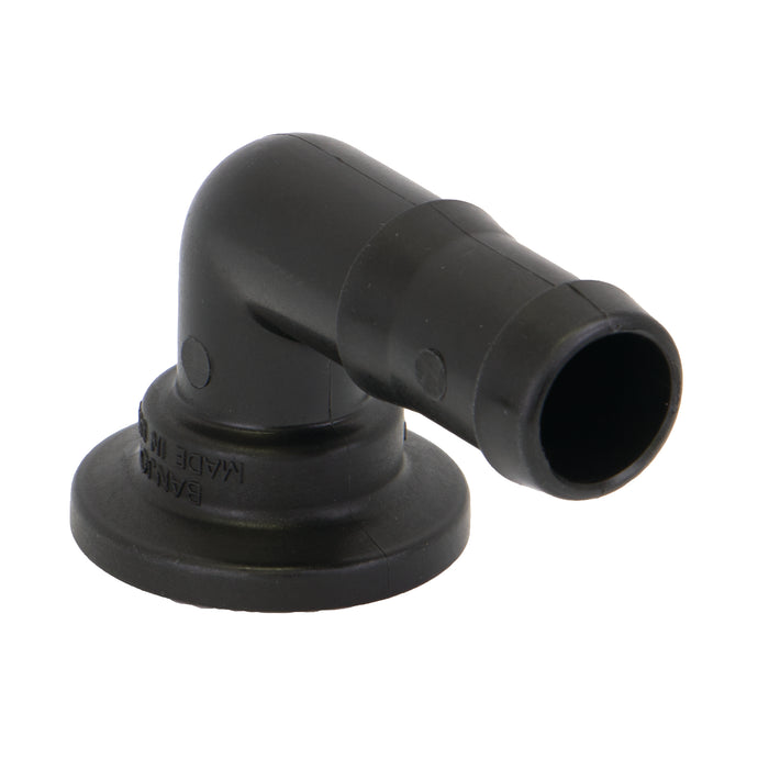 1" Flange x 1" 90° Hose Barb