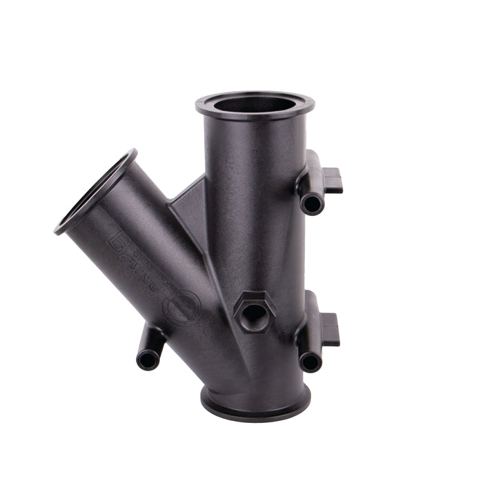 3" FP 45° Y Flange with ¾" Gauge
