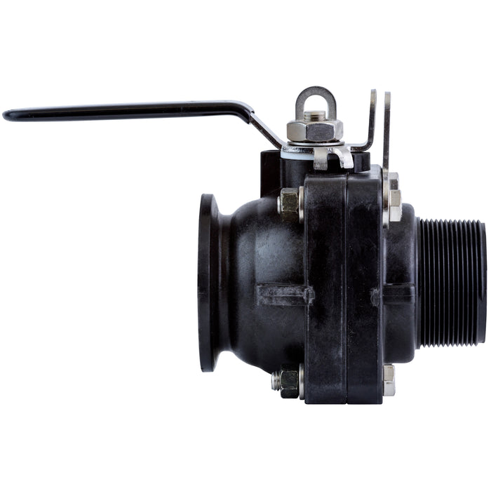 Ball Valve  Stainless Steel Short Series Full Port 2" Flange x 2" Male NPT