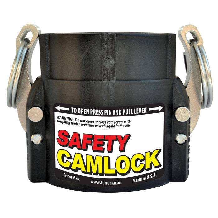 Safety Cam Lock (D) 1 " Female Coupler x 1 1/4" Female NPT