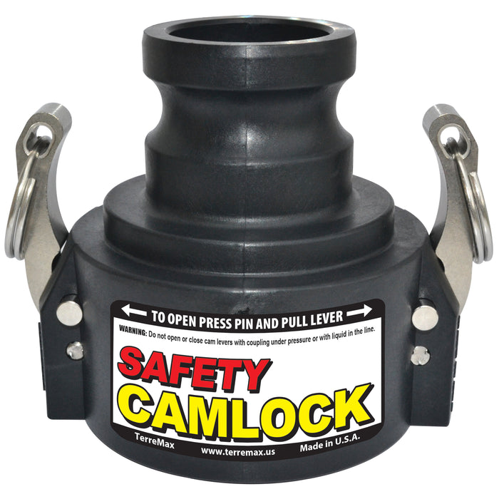 Safety Cam Lock (Ba) 3" Female Coupler x 2" Male Adapter