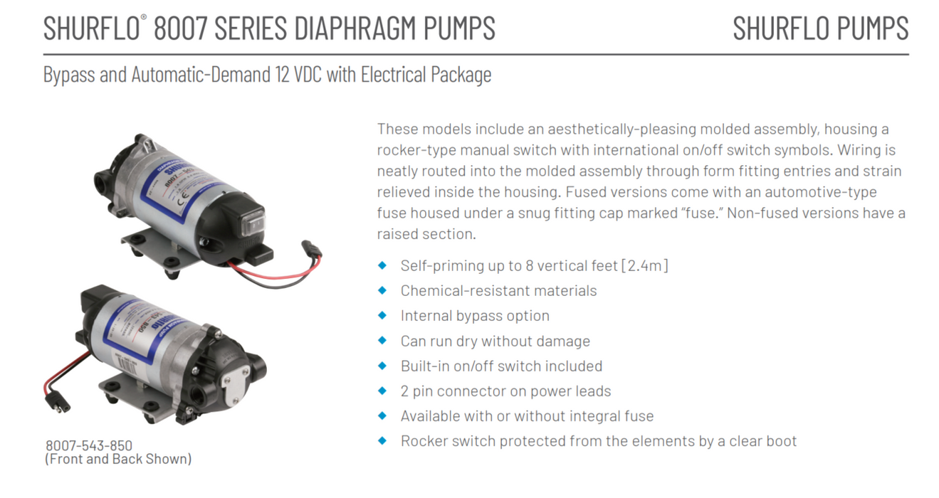 Shurflo 8007 Series Diaphragm Pump