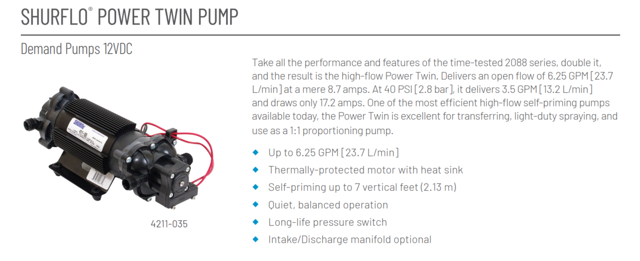 Shurflo Power Twin Pump