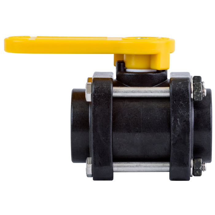 Ball Valve Standard Port 1/2" Female NPT 4 Bolt Yellow Handle
