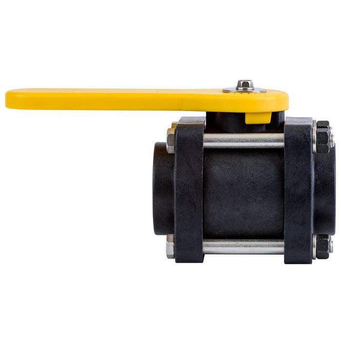 Ball Valve 1 1/2" Full Port 4 Bolt with  Yellow Handle