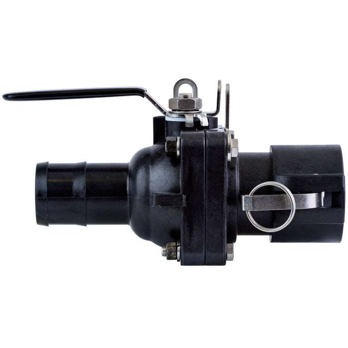 2" Hose Barb x 2" Female Coupler- Full Port,  Stainless Steel