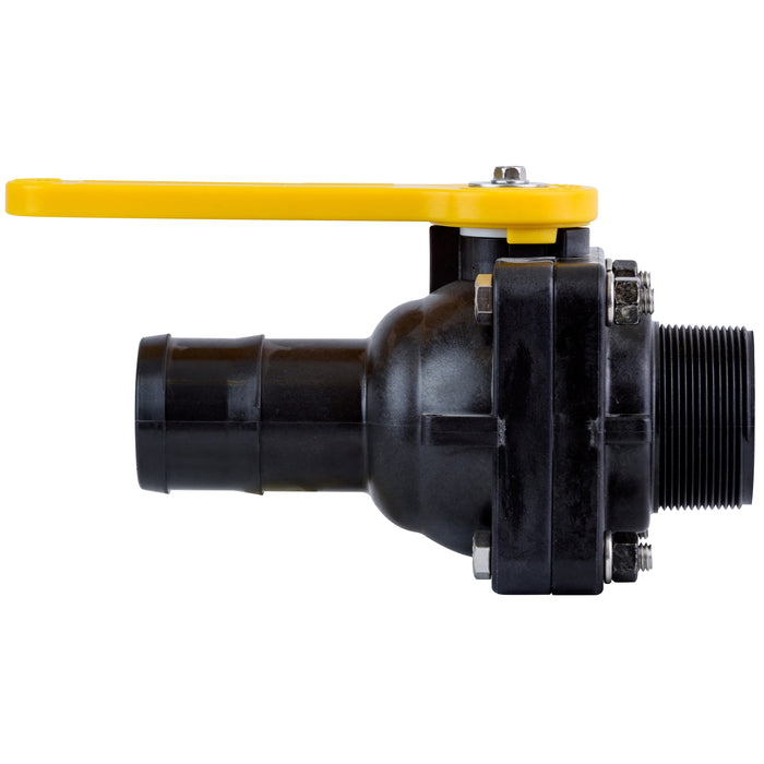 Ball Valve Short Series Full Port 2" Hose Barb x 2" Male NPT