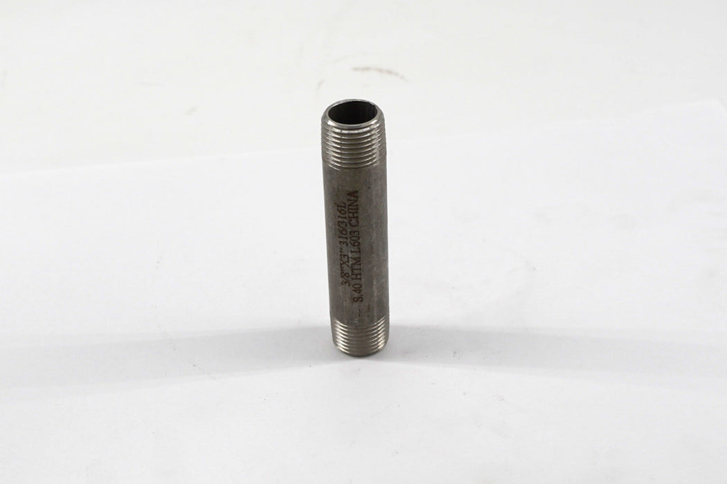 3/8"  x 1.5"  Stainless Steel Pipe Nipple